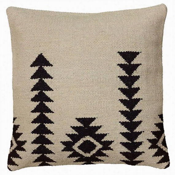 La Paz Kilim Pillow - 18""hx18& Quot;"wx4""d, Ivory