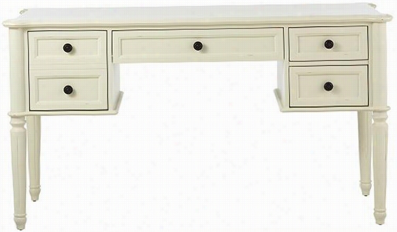 Martha Stwart Living Ingrid Desk - 30""hx54.5""wx24&quott;&qout;d, Rubbed Ivory