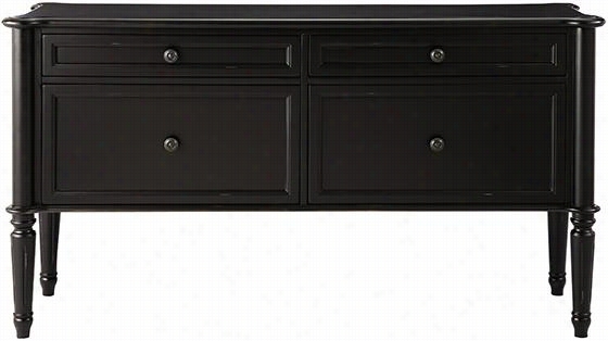 Martha Stewart Living Ingrid File Console - 30""hx54.5""wx18""d, Black