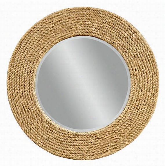 Palimar Wall Mirror - 38"" Round, Ivory