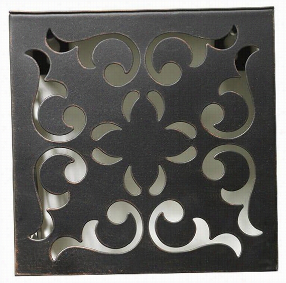 Pierced Floraal Wall Cube - 5hx5w, Copper