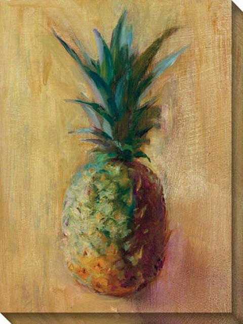 Pineapples V Canvas Wall Art - V, Yellow