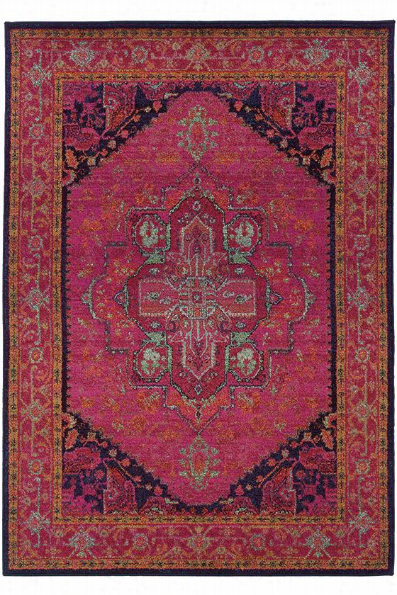 Pizzazz Area Rug - 6'7""x9'1&quo T;", Pink