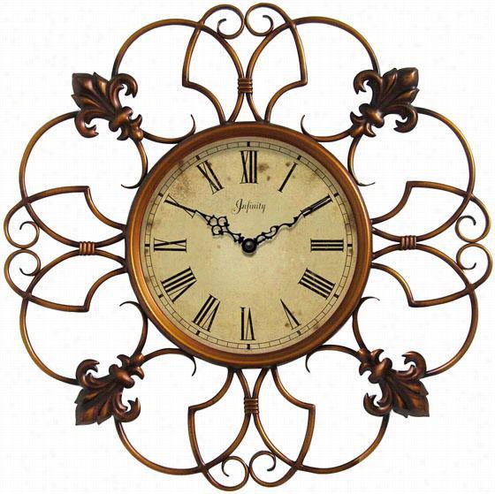 Provnce Wall Clock - 24""d, Ronze