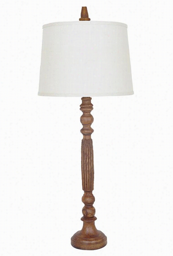 Quinlan Table Lamp - 14""hx16""diameter, Brown