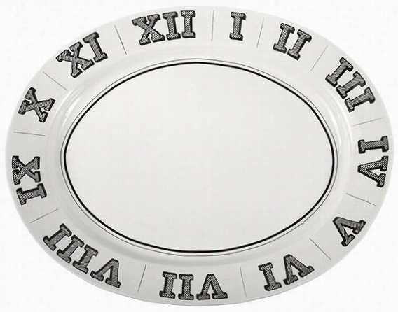 Revival Platter - Roman Nnumerals, Faded Black