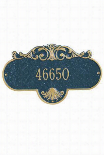 Rochelle One-line Standard Wall Address Plaque - Standard/1 Line, Navy Blue