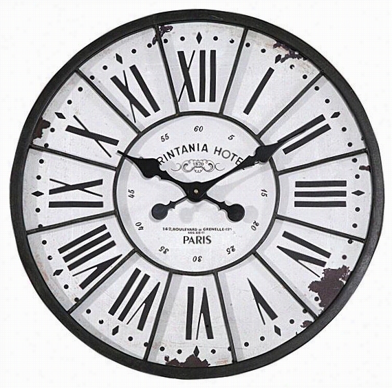 Southampton Clock - 2""""round X2""&qu Ot;"d, Black Wall Clocks