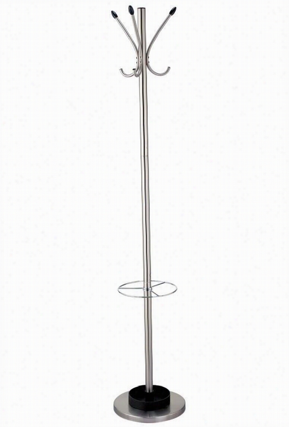 St Ewart Umbre1l Astand And Cover Rack - 68""hx12""d, Silver