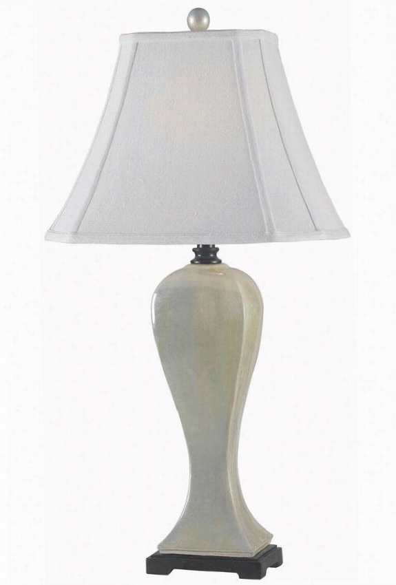 Superior Tablr Lamp -- 32"&qquot;hx16""d, Pearlized  White