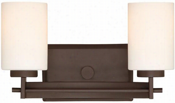 Truman Rectanglar 2-light Vanity Light - 2-light/rctngl, Western Bronze