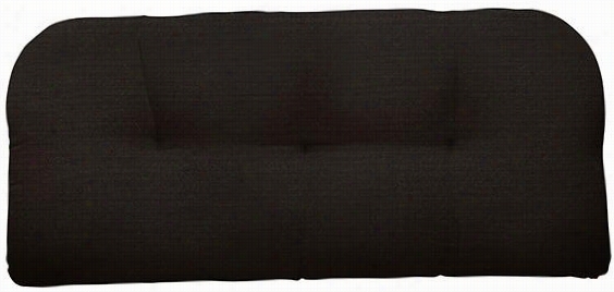 Tufted Contoured Akl-weather Outdoor Patio Stetee Cushion - 3""hx41"& Quot;wx18&""d, Black