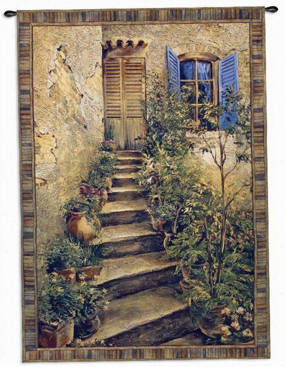 Tuscan Villa Ii Tapestry - 75""hx53"&quoy;w, Multi