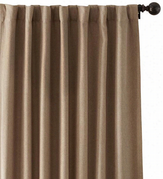 Tweed Room-darkenng  Back Ta Curtain Panel - 95""hx50""w, Beige