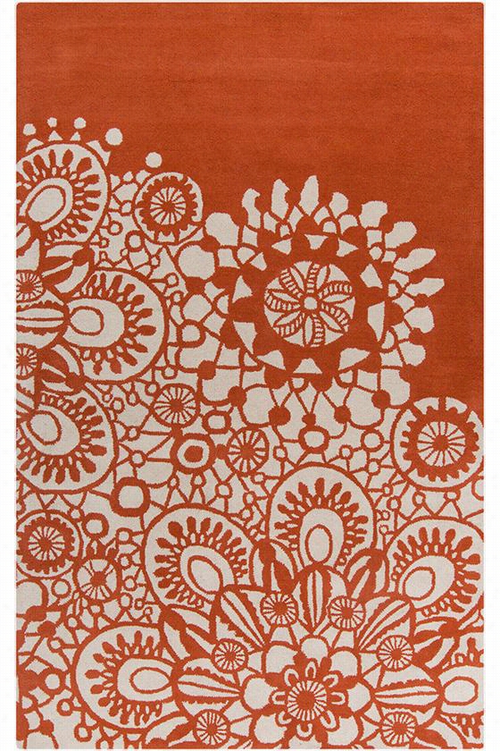 Vardo Area Rug - 8'x11', Pumpkin