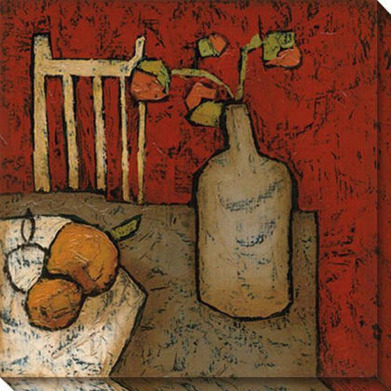 Vase With Fruit Ii Canva S Wall Art - Ii, Red