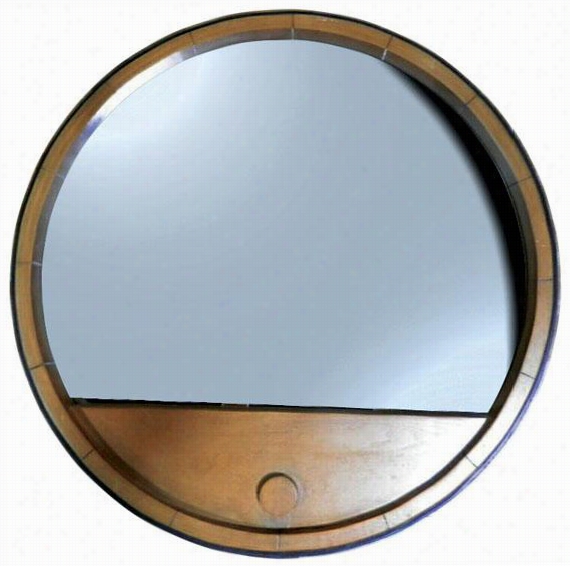 Vin Wall Mirror - 30&qjot;" Round, Copper