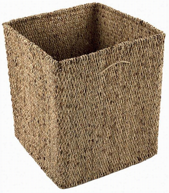 Water Hycinth Laundry Basket - 19""hx16""hx16""d, Ivory