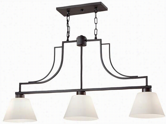 Weston 3-light Chandelier- 19.25""hx38""wx8"", Dark Iron