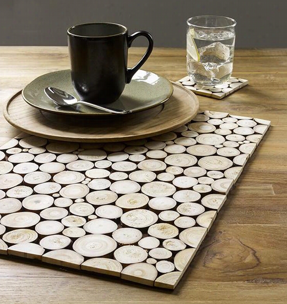 Wood Tableware - Placemat, Brown Wood