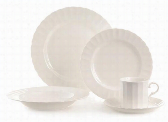 Yardley 5-piece Place Setting - 5-piece, Birght White