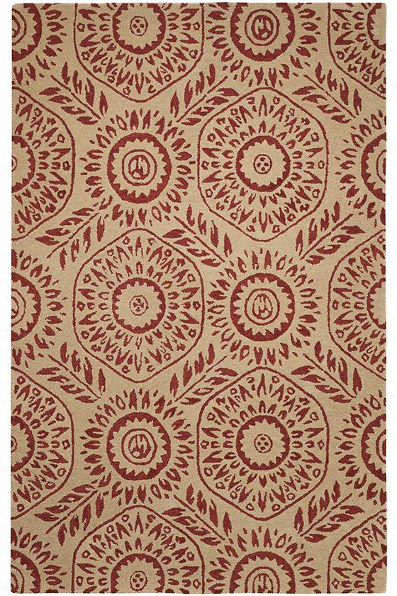 Acaadia Area Rug - 3' 6"&quott;x5'6"", Red