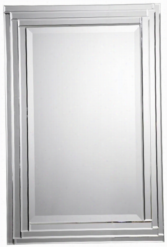 Alanna Mirror - 34""xh22""w, Silver