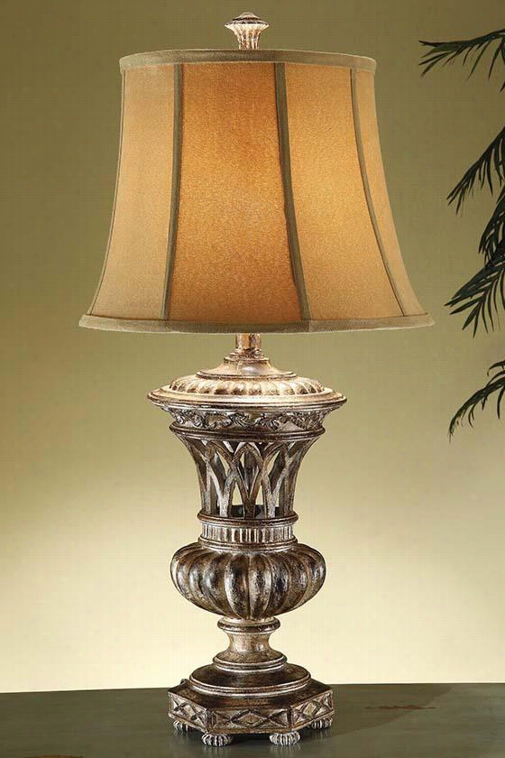 Anahi Table Lamp - 34.5&qquot;&quoot;hx17""diameter, Antique Gold & Black