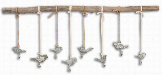 Aviary Idspllay Hanger - 23.25""hx44.5""wx , Natural And Grey