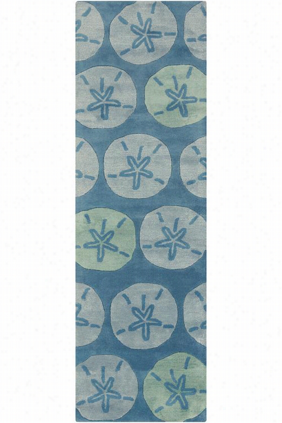 Bl Ewett Area Rug - 2'6""x8', Blue