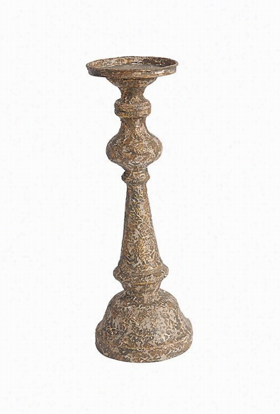 Cadiz Candle Holder - Small, Aged Goldenb Rown