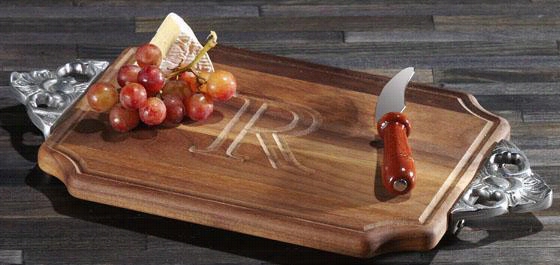 Chablis Ctuting Board - Scallo/pwalnut, H