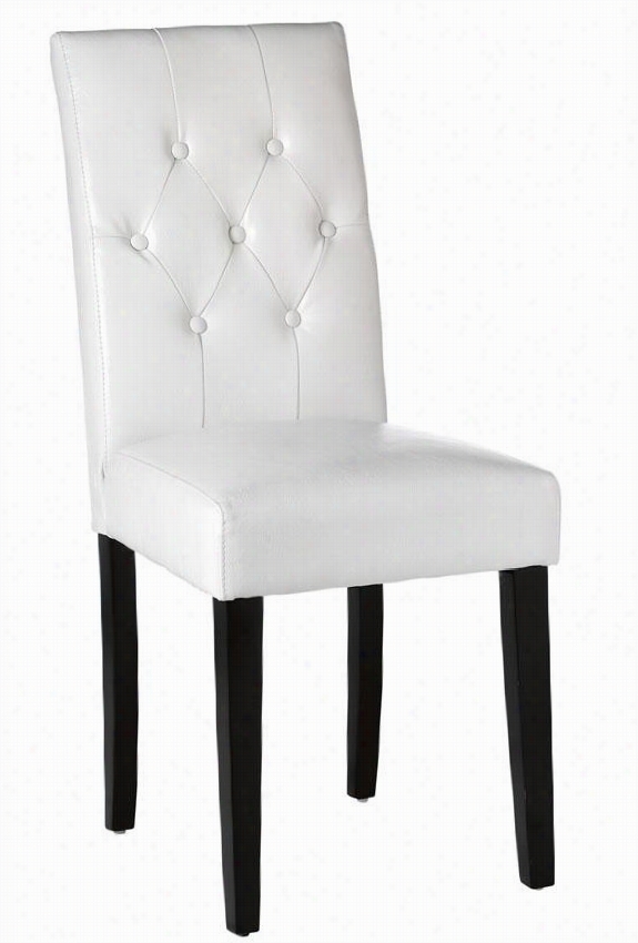 Cooper Tufted Parsons Chair - 37"&uqot;hx17.5""w, Textured Leather Ivory