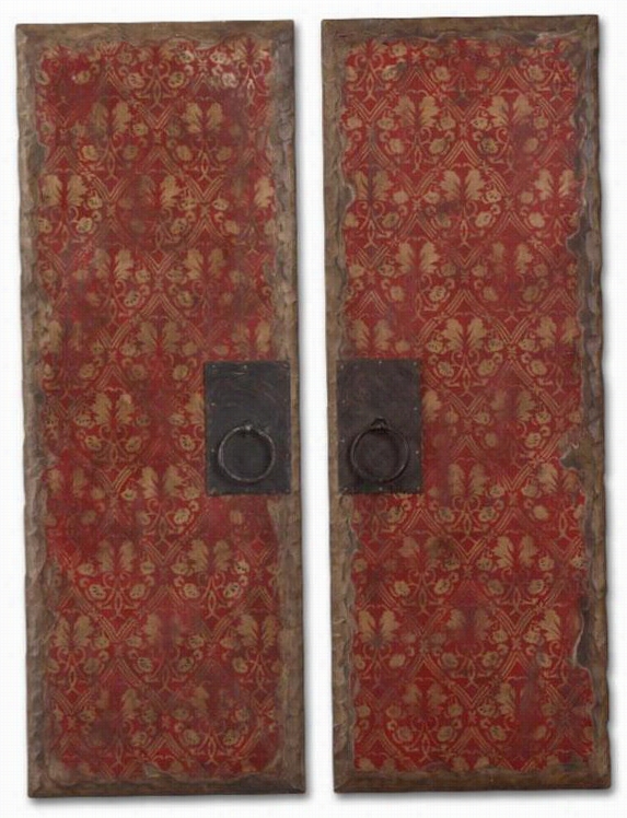 Covetnry Panel - Predetermined Of 2 - Set Of Two, Red
