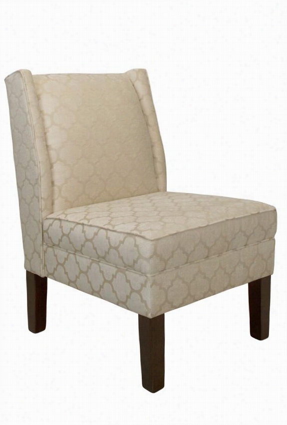 Custom Eaton Armless Wingback Chair - 38""hx30""wx23.5&qquot;"d, Pastis Sand