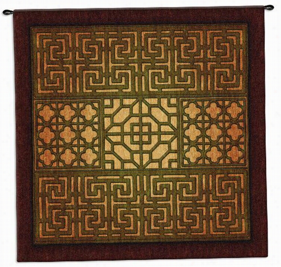 Ea Stern Lattice Tapestry - 53&quoot;&qout;hx53""w, Earth Tones