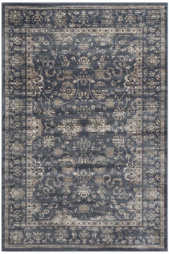 Emmanuelle Area Rug - 4'x5'7"", Dark Blu E/crema