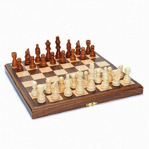Folding Chess Set - Set, Brown
