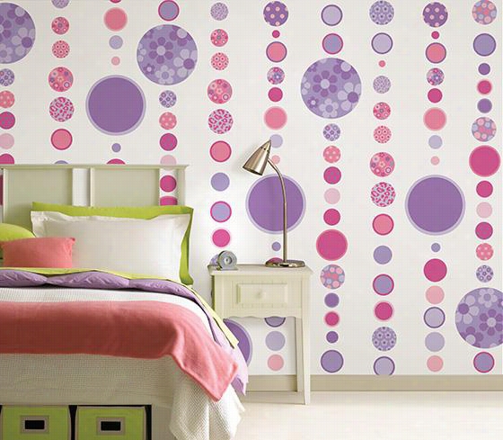 Gone Dotty Wall Art  - Dotty Wall Kit, Purple/pink