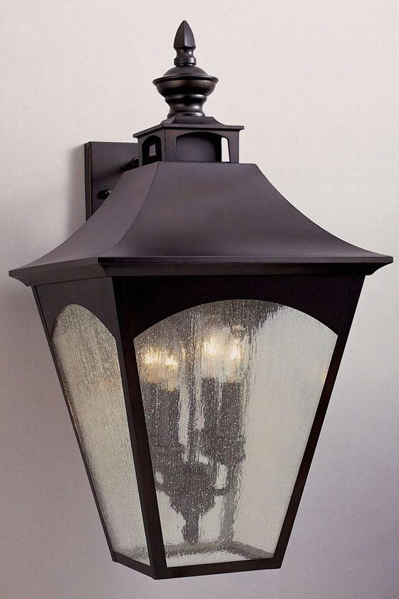 Hollington All-weather Outdoro Patio Wall Lantern - Four Light, Oil  Rub Bronze