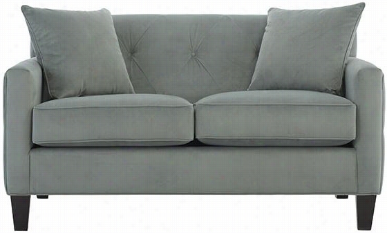 Hughes Loveseat - 32""h, Msuede Bluemist