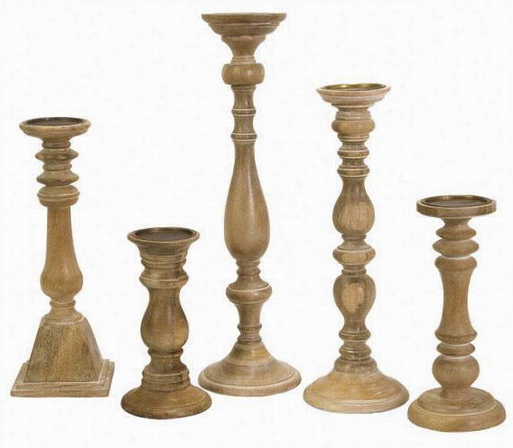 Hunt Candle Holders - Set Of 5 - Set Of 5, Ivory