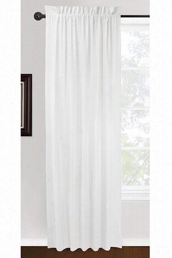 Jasmnie Curtain Panel - 40hx84w, White