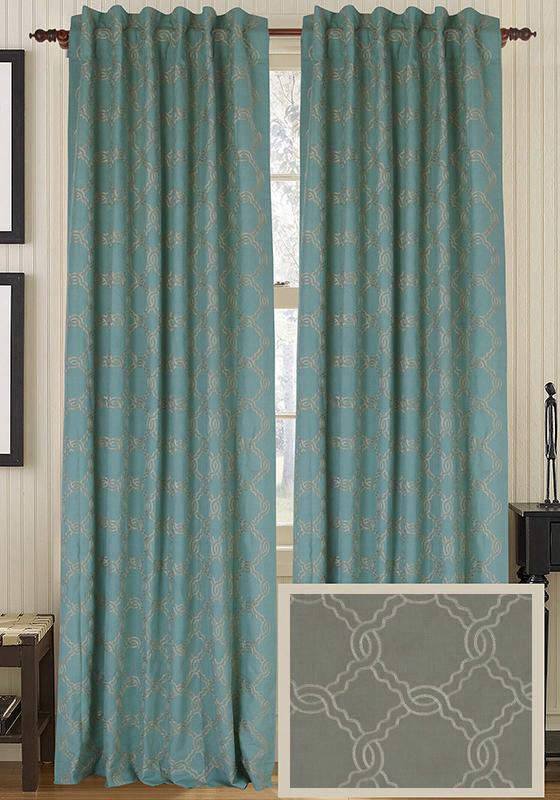 Jensen Curtain Panel - 108""hx50""w, Miist