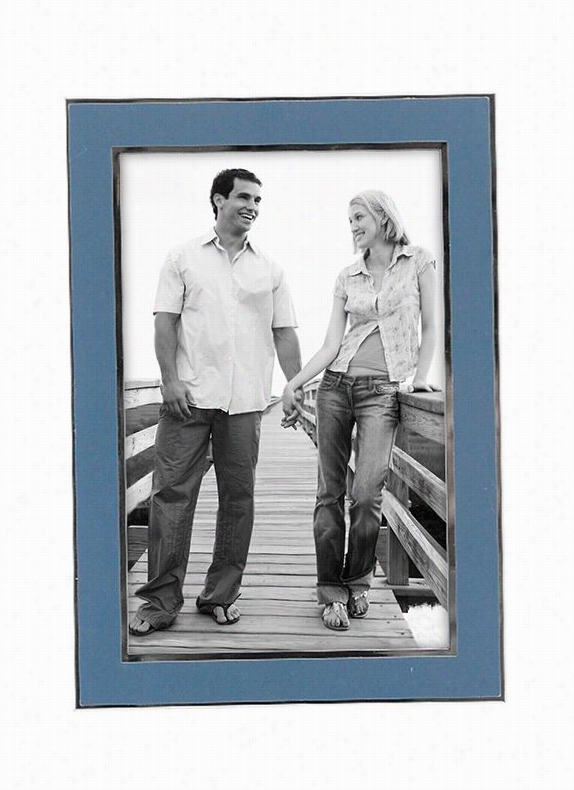 Kate Picture Frame - Small, Sleek Blue