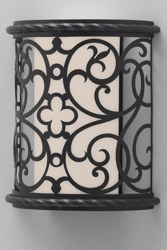 La Vienna All-weather Outdoor Patio Wall Lante Rn - 9.5""h X 8.5""w, Mourning