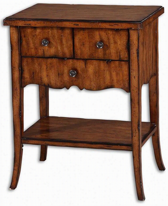 Lelaand Side Final State Table - 28""hx22""w, Brown