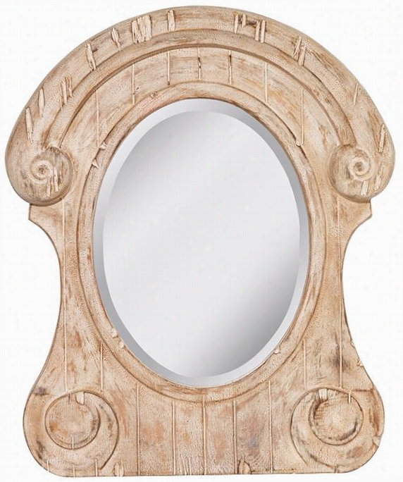 Lille Mirror - 36&qut;"hx30""wx2.25&qyot;", Distreseed Ivory