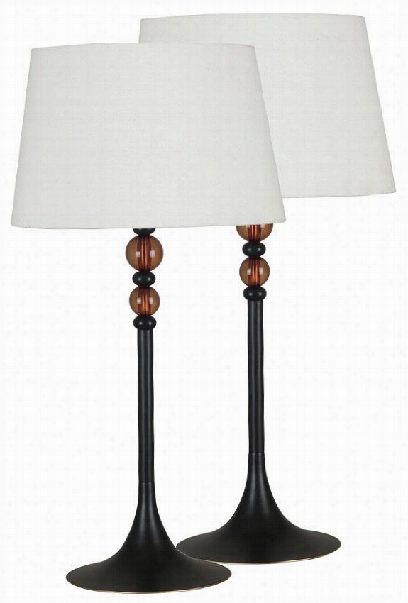Luella Table Lamps - 2-pack - 30"&;quot;hx15" "d, Oil Rbubed Bronze