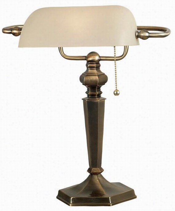 Mackinley Banker's Lamp - 15.25""hx13.25""wx10.5""d, Gorgetown Brnz